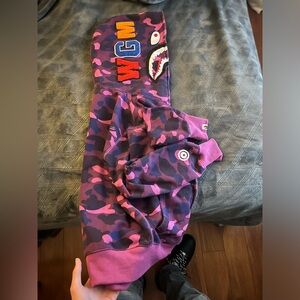Purple bape hoodie